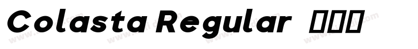 Colasta Regular字体转换